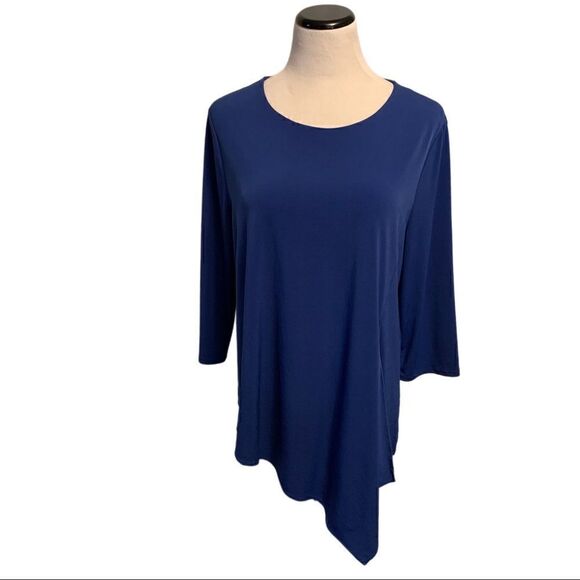 NWOT Chico’s The Ultimate Tee In Royal Blue Sz 2/M - Picture 1 of 6